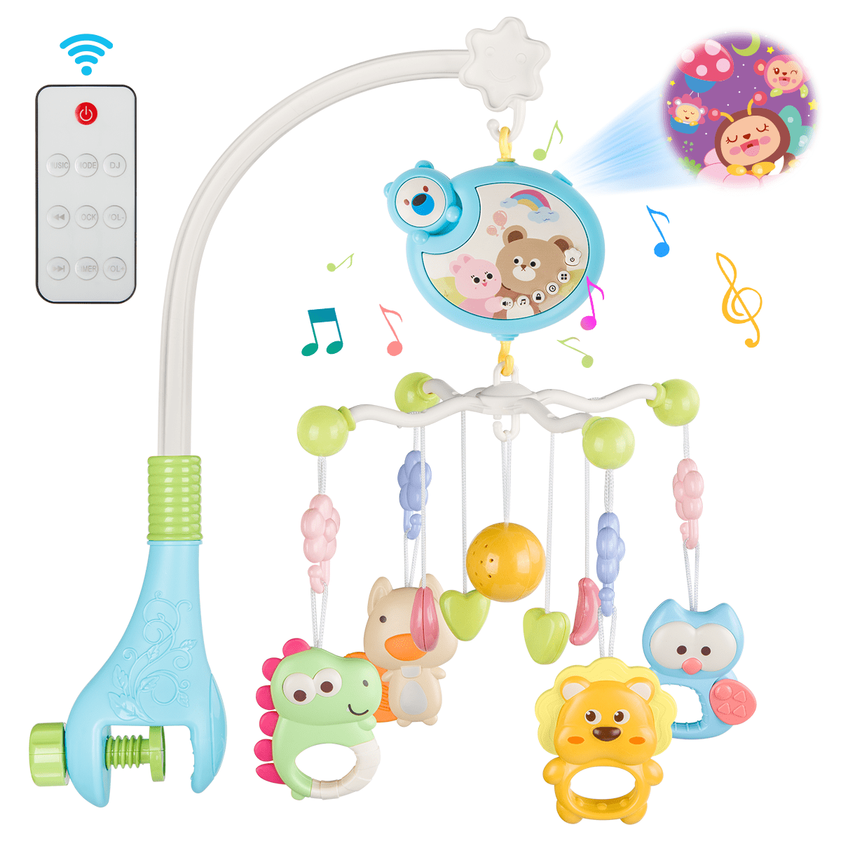 Baby Crib Mobile with Remote Control, Baby Mobile for Crib with Remote