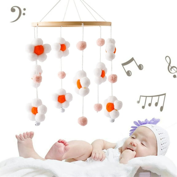Baby Crib Mobile Modern Soothing Mobile for with Secure Attachment for Promoting Hearing and Visual Development