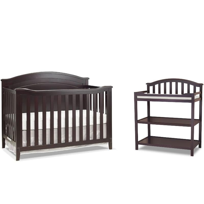 Espresso baby crib sale