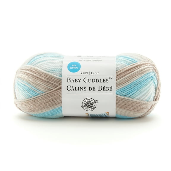 Baby Cuddles Yarn by Loops & Threads - Yarn for Knitting - Crochet - Weaving - and Arts & Crafts - Beachy - Acrylic - Polyamide - 4 oz