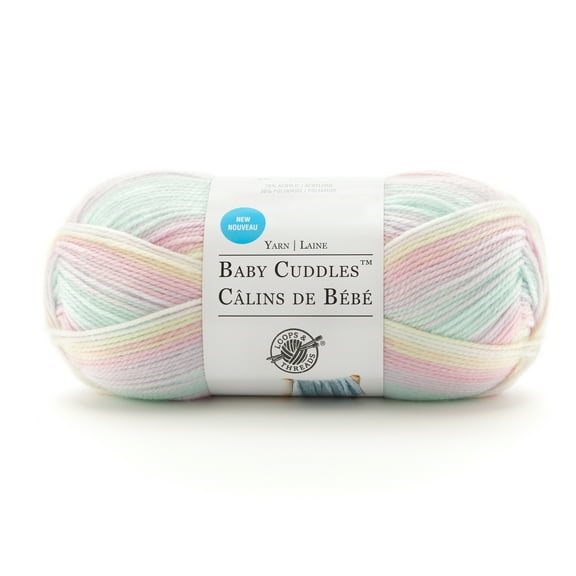Baby Cuddles Yarn by Loops & Threads - Yarn for Knitting - Crochet - Weaving - and Arts & Crafts - Multi - Acrylic - Polyamide - 4 oz