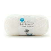 Baby Cuddles Yarn by Loops & Threads - Yarn for Knitting - Crochet - Weaving - and Arts & Crafts - White - Acrylic - Polyamide - 4 oz