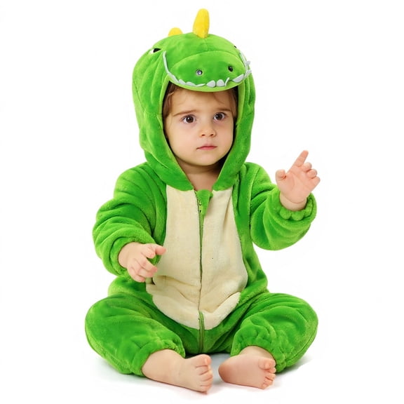 Baby Cute Hooded Jumpsuit Unisex Toddler Romper Long Sleeve Outwear Winter Autumn Hooded Romper Clothes 2-3 Years