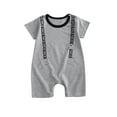 thumbnail image 1 of Baby Cute Jumpsuit Clearance Botton Short Sleeve Crew Neck Shorts Toddler Girls Boys Kids Rompers Funny Print Newborn Infant Unisex Bodysuit, 1 of 3
