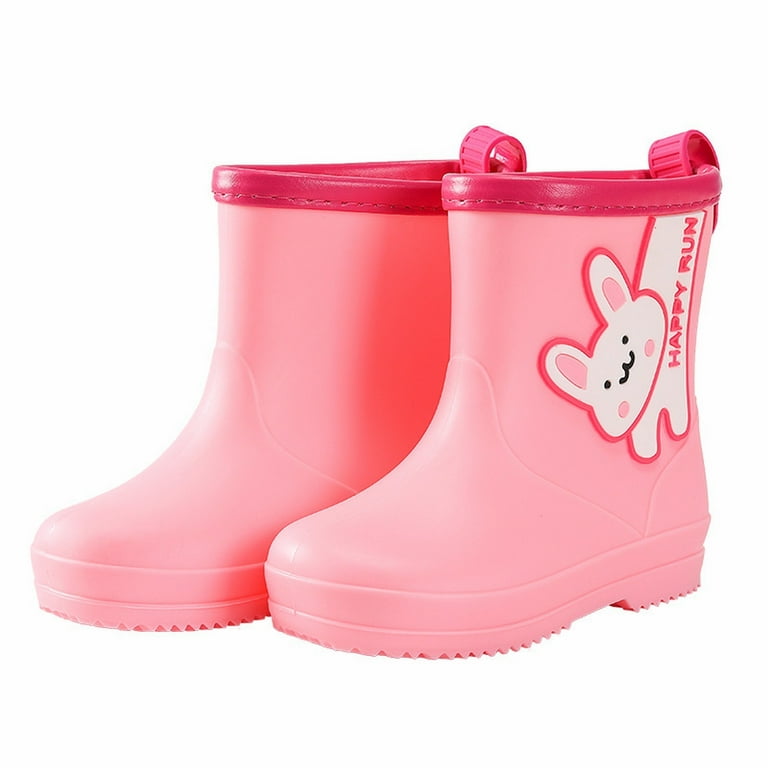 Baby Cute Shoes Breathable Lightweight Rain Boots Pink Rabbit