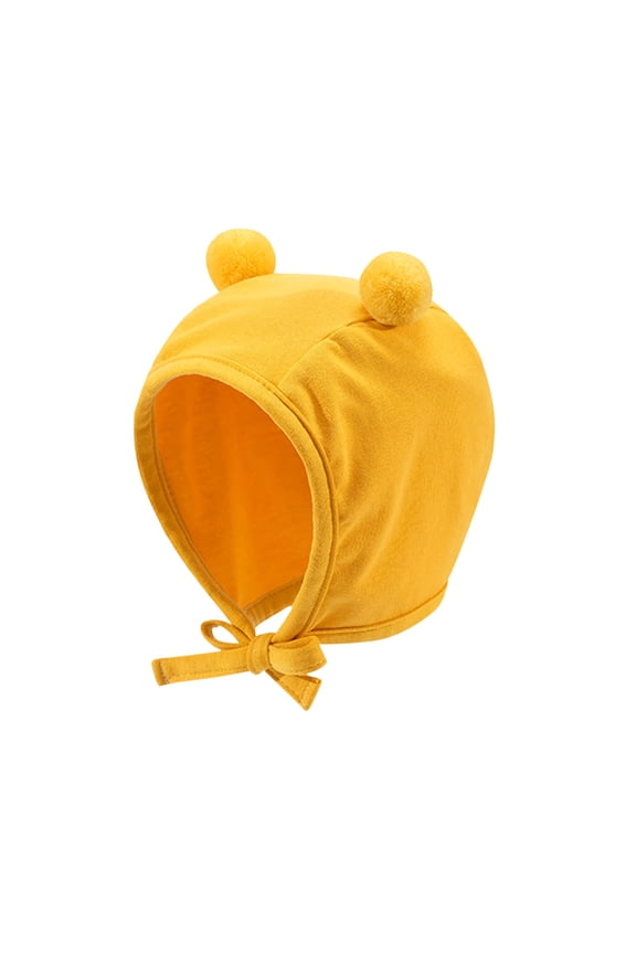 Baby Cute Tethered Hat Cold Protection Warm Ball Ear Children's Cap