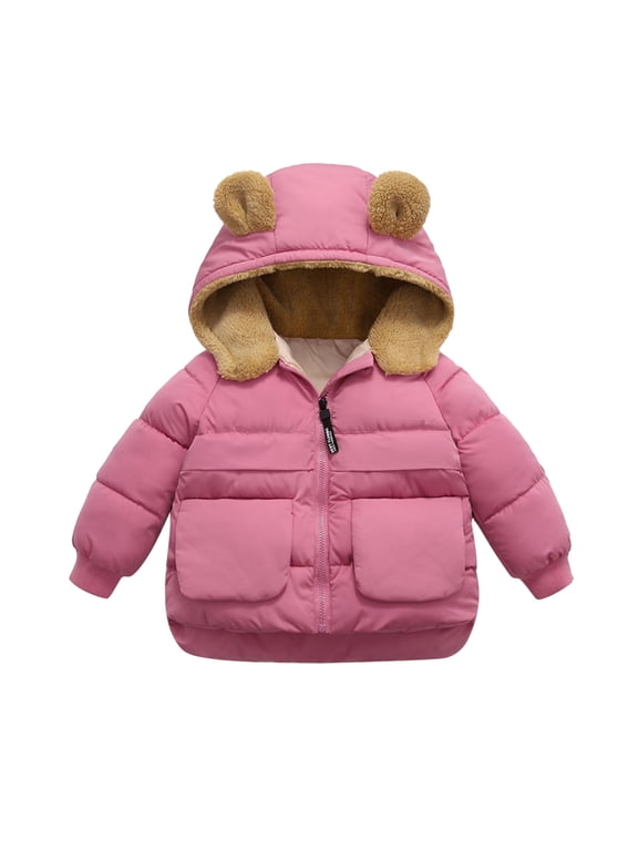 Baby Cute Tops Hooded Bear Casual, Toddler Padded Jacket (Boy's & Girl's)