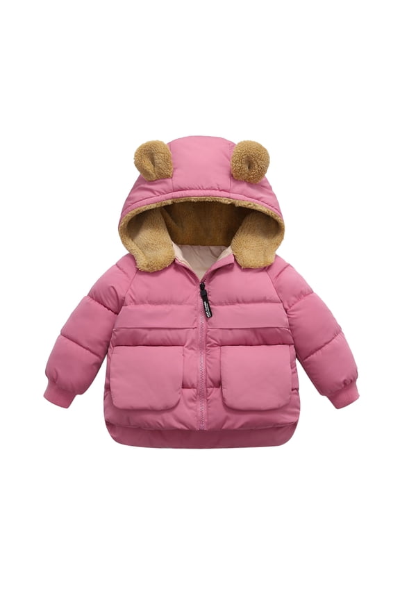 Baby Cute Tops Hooded Bear Casual, Toddler Padded Jacket (Boy's & Girl's)