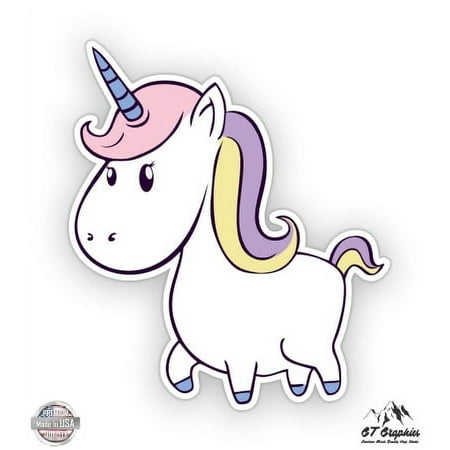 Baby Cute Unicorn - 8" Vinyl Sticker - For Car Laptop I-Pad - Waterproof Decal