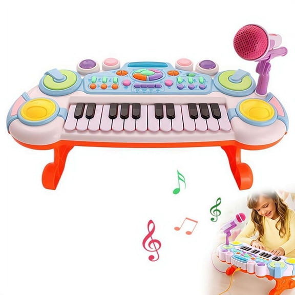 Baby DJ Table for Toddlers 1-3 with Music and Light, Musical Baby Piano Toys 6-12-18 Months, Toddler Activity Table, Learning Instruments for 1 Year Old Girl First Birthday Gifts