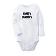thumbnail image 1 of Baby Daddy Baby Announcement Rompers, Newborn Baby Unisex Bodysuits, Infant Jumpsuits, Toddler 0-12 Months Kids Long Sleeves Oufits (White, 6-12 Months), 1 of 4