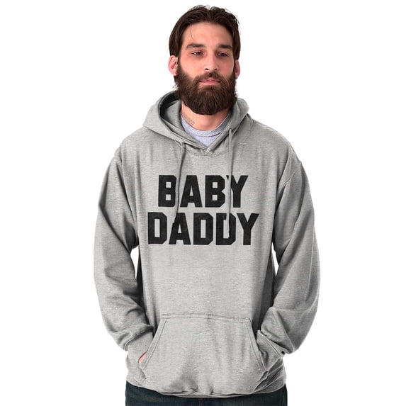Baby Daddy Funny Expecting Fathers Hoodie Hooded Sweatshirt Men Brisco Brands L