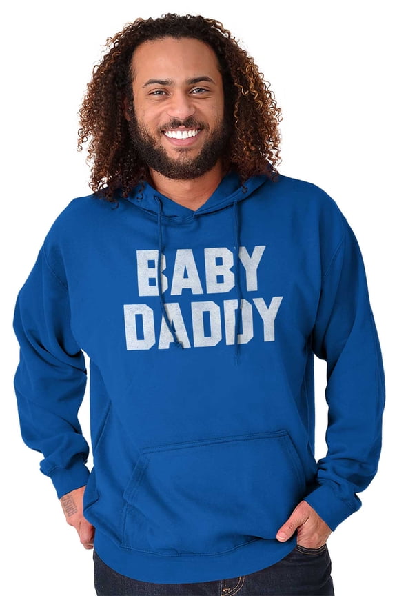 Baby Daddy Funny Expecting Fathers Hoodie Hooded Sweatshirt Men Brisco Brands L