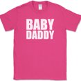 thumbnail image 1 of Baby Daddy T-Shirt Funny Expecting Fathers Day Humor Family Text Tee - Pink, 5XL, 1 of 1