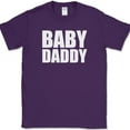 thumbnail image 1 of Baby Daddy T-Shirt Funny Expecting Fathers Day Humor Family Text Tee - Purple, 2XL, 1 of 1
