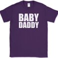 thumbnail image 1 of Baby Daddy T-Shirt Funny Expecting Fathers Day Humor Family Text Tee - Purple, 5XL, 1 of 1