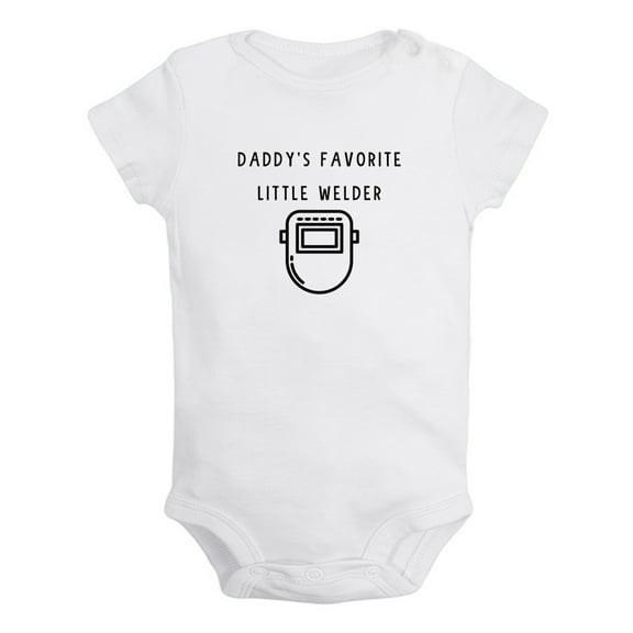 Baby Daddy's favorite little welder Funny Rompers Newborn Baby Bodysuits Infant Jumpsuits Kids Cotton Graphic One-Piece Outfits