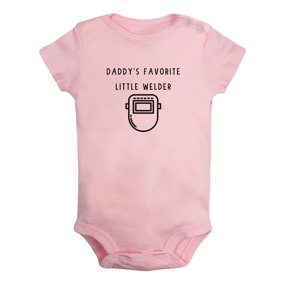 Baby Daddy's favorite little welder Funny Rompers Newborn Baby Bodysuits Infant Jumpsuits Kids Cotton Graphic One-Piece Outfits