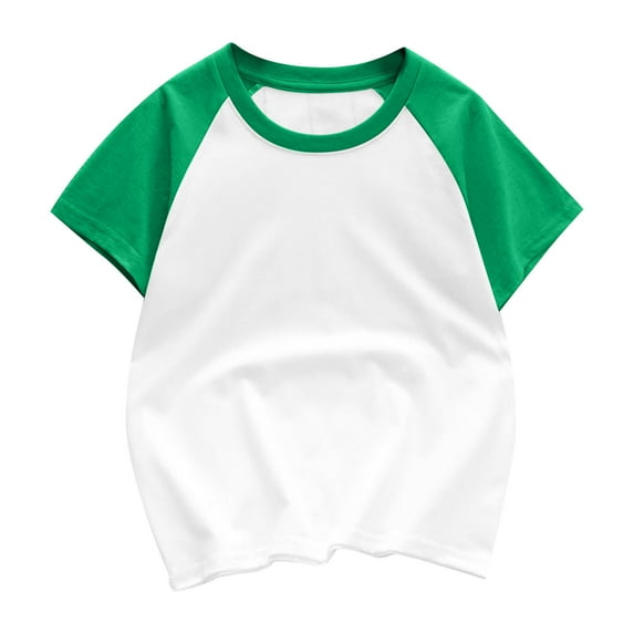 Baby Days Savings! EGNMCR Toddler T Shirts Toddler Cotton Short Sleeve Solid Tees for 4-5 Years Boys Girls Spring/Summer Sale