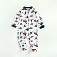 thumbnail image 1 of Joau Newborn Infant Baby Boys Girls Zip Up Onesie Romper Long Sleeve Footies Bodysuit Jumpsuit Coveralls Toddler Outfits Clothes 0-18 Months, 1 of 1
