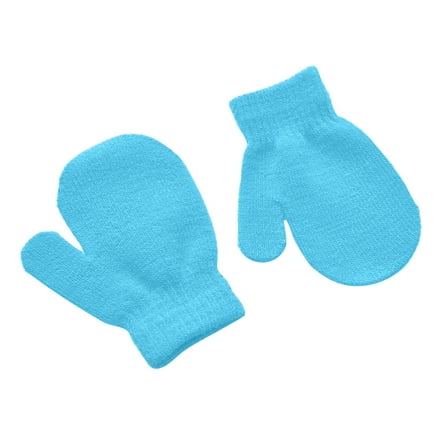TMOYZQ Toddler Baby Winter Mittens Kids Full Fingers Stretch Soft Warm Thick Crochet Knitted Gloves for 1-3 Years Boys Girls