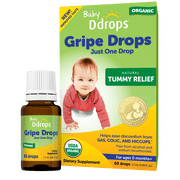 Baby Ddrops Gripe Drops for Babies, Liquid Organic Tummy Relief, 0.06 fl oz