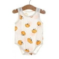 thumbnail image 1 of YANHAIGONG Baby Girls One Piece Jumpsuit,3-18 Months Newborn Girls Cotton Romper Pajamas,Casual Sleeveless Round Neck Side Button Thin Romper,Loose Strap Romper Summer Outfits Clothes, 1 of 4