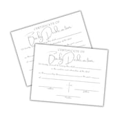 Baby Dedication Certificate for Churches to Frame 50 pk 8.5x11 Paper Babys First New Testament Baptism Christening Bulk Certificate Invitation to Thank You Cards Child