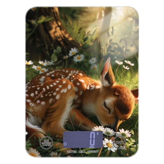 Baby Deer Food Scale Digital Kitchen Scale Waterproof Grams Ounces lbs for Weight Loss