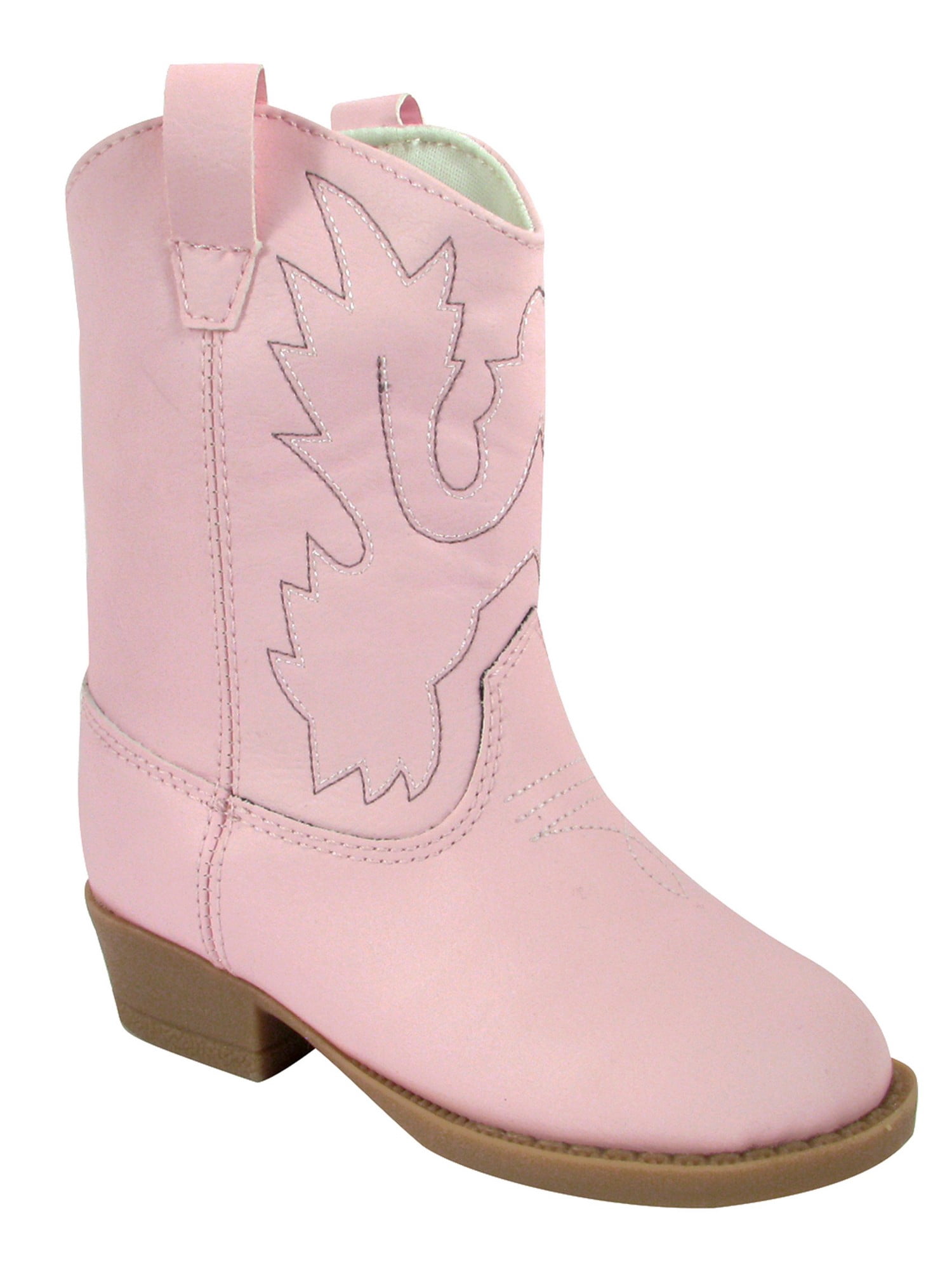 Baby Deer Little Girls Pink Pointed Toe Embroidery Western Boots 9 ...