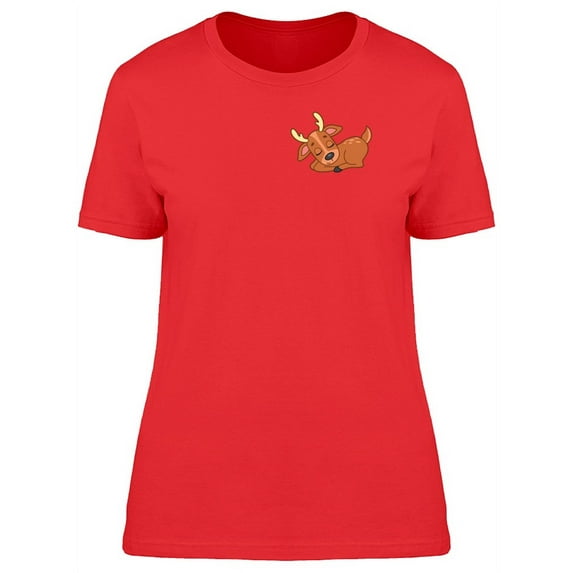 Baby Deer Sleeping T-Shirt Women -Image by Shutterstock, Female Large