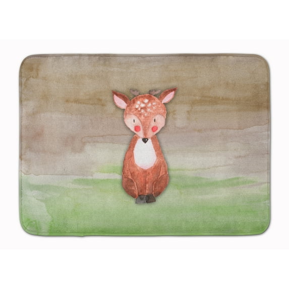 Baby Deer Watercolor Machine Washable Memory Foam Mat