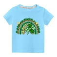 thumbnail image 1 of Baby Delas!3-10 Years Kid Toddler Boy Girl St Patricks Day Shirts,kids Green Graphic Tee Tops, Casual Clover Shamrock Short Sleeve Round Neck Irish Tshirt, St Patrick Shirt for Girls Boys Lucky Tops, 1 of 4