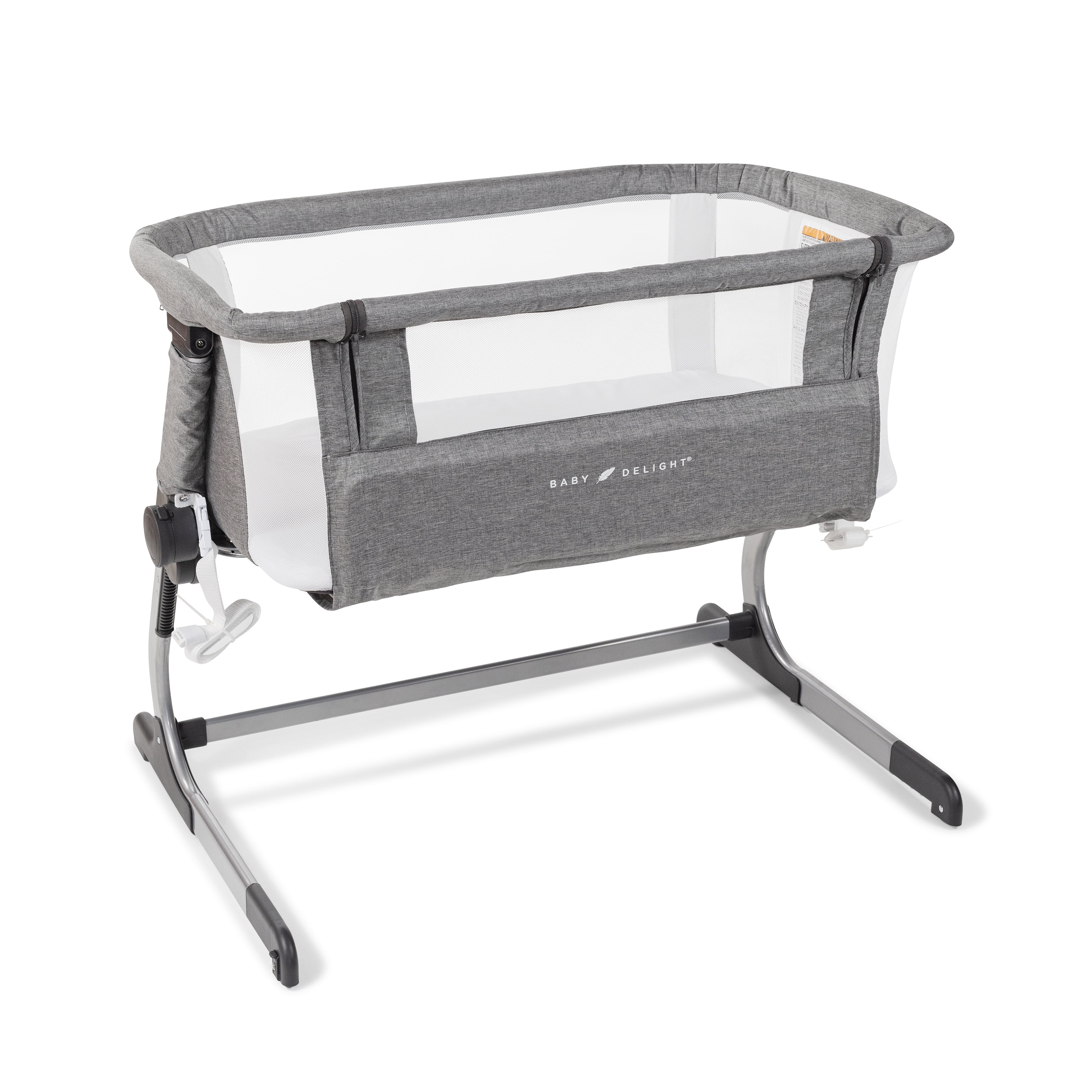 Baby Delight Beside Me Dreamer Bassinet & Bedside Sleeper, Charcoal Tweed, Ages 0-5 Months (Unisex)