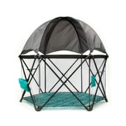 Go With Me Eclipse Portable Indoor & Outdoor Baby Playard with Canopy, Watercolor Stripe