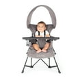 thumbnail interactive-video image 1 of Go With Me Jubilee Deluxe Portable Infant Chair, Removable Canopy, Gray, 1 of 13