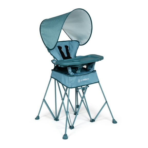 Go With Me Uplift Deluxe Portable High Chair with Canopy - Blue Wave (Unisex)