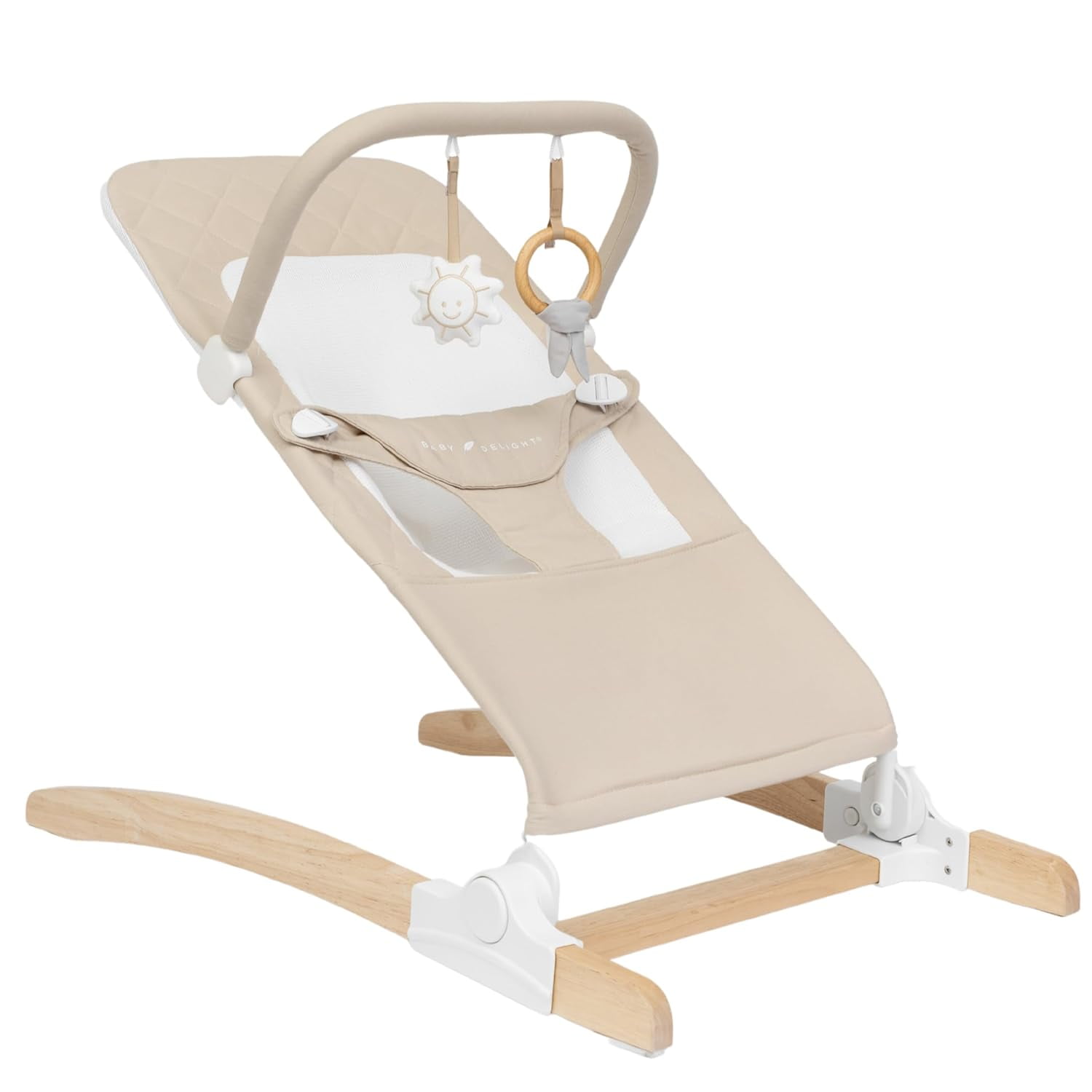 Baby Delight Heirloom Aspen Wood Bouncer, Organic Oat