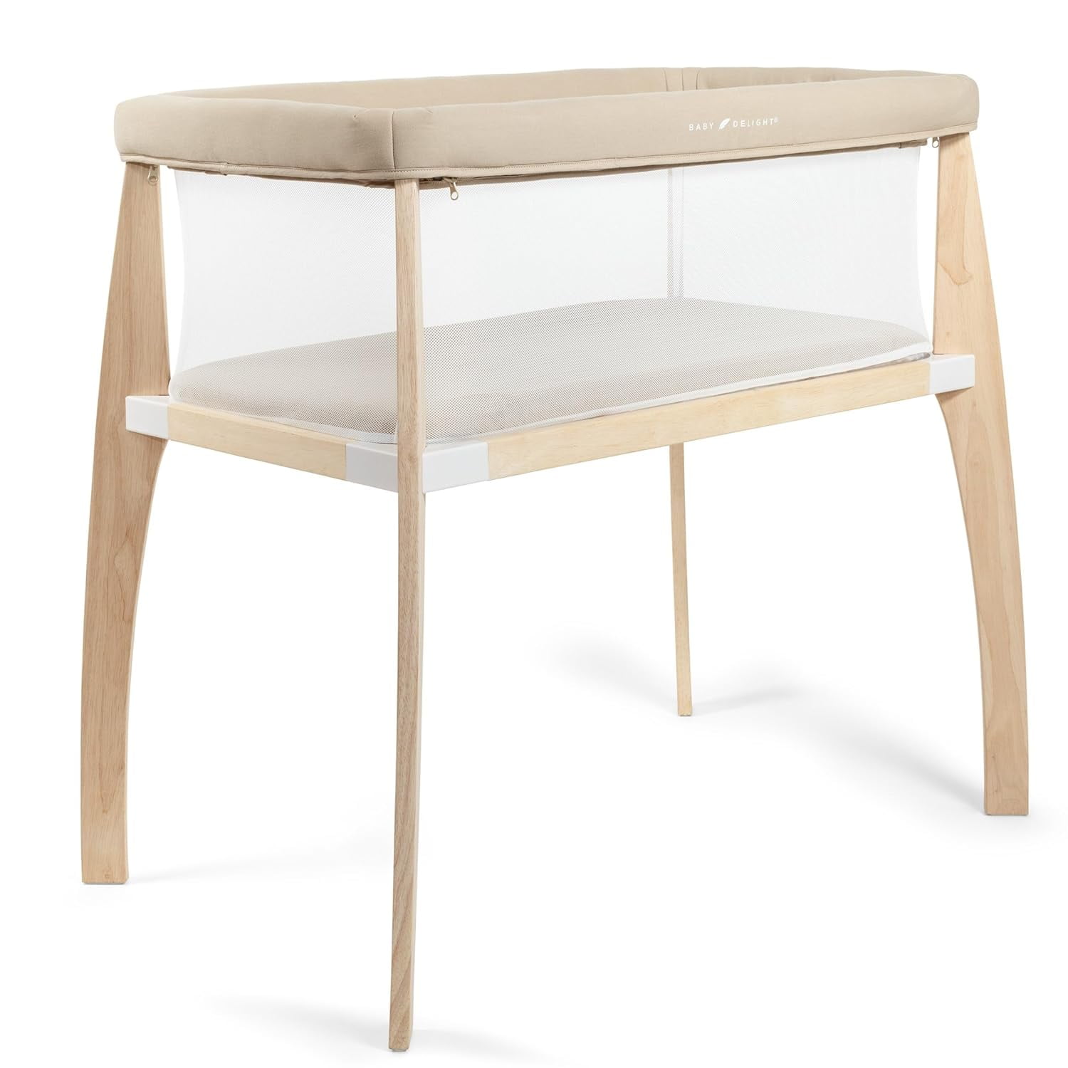 Baby Delight Heirloom Willow Wood Infant Bassinet, Organic Oat