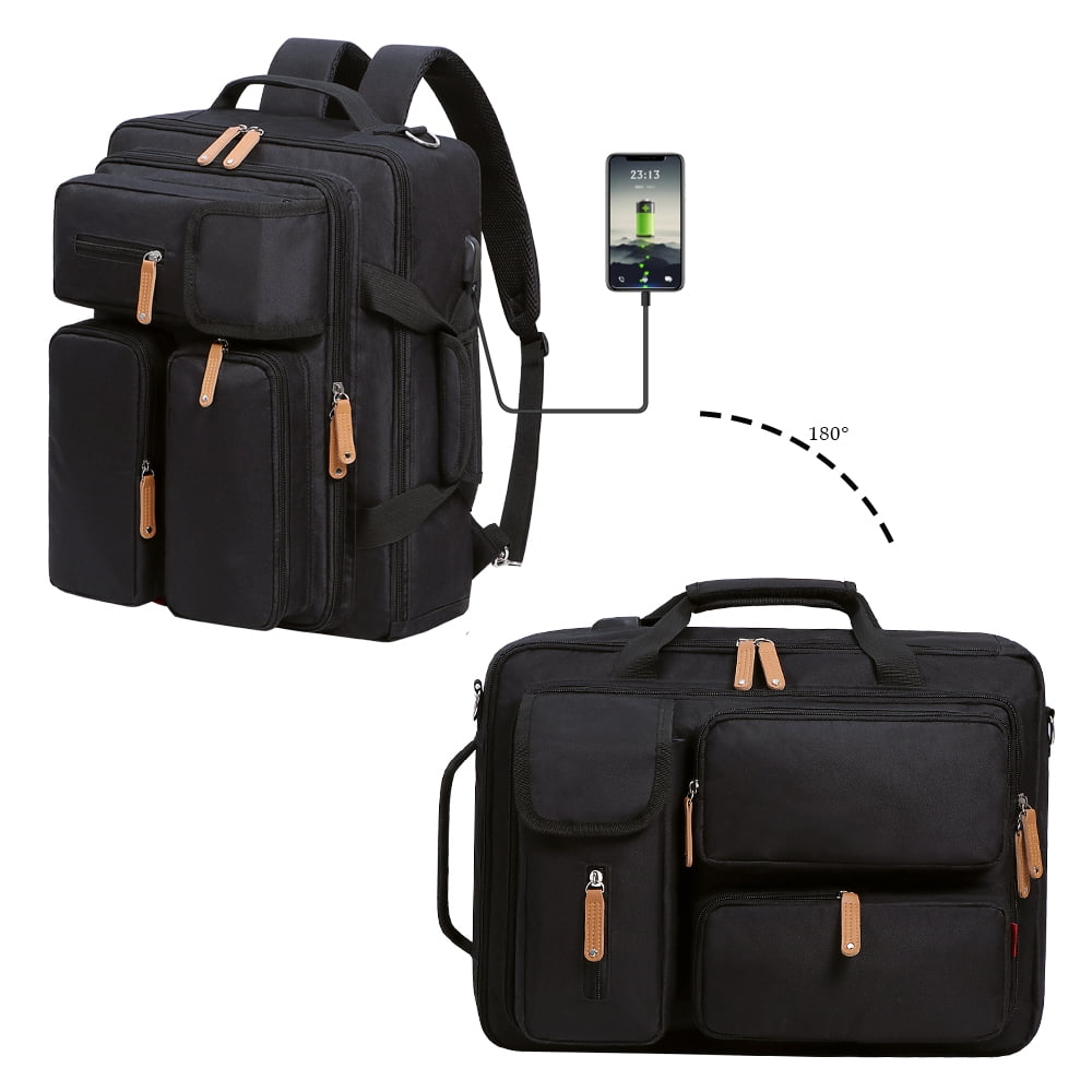 Baby Diaper Backpack - Large Capacity Waterproof Nappy Bag with Insulated Pockets and 14-inch Laptop Compartment, Large Daypack Business Weekender Luggage Backpack for Momm Dad （Black）
