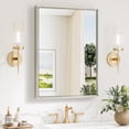 thumbnail image 1 of Anoak Bathroom Mirror,25x30 inch Wall Mirror for Bathroom Wall Mounted Black Rectangle Square Corner Mirrors,Black Bathroom Mirror for Living Room,Farmhouse,Bedroom Entryway, 1 of 5