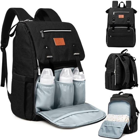 Baby Diaper Bag Backpack with Changing Pad - Waterproof Baby Bag for ...