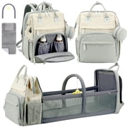 Baby Diaper Bag Backpack, Large Baby Bag with Bottle Holder, Stylish Diaper Backpacks for Travel