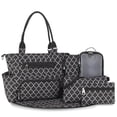 thumbnail image 1 of DEFAHN Unisex Mommy Tote Bag, Water Resistant Diaper Handbag with Changing Pad, Pacifier Case and Stroller Straps for Newborn Babies, Black, 1 of 7