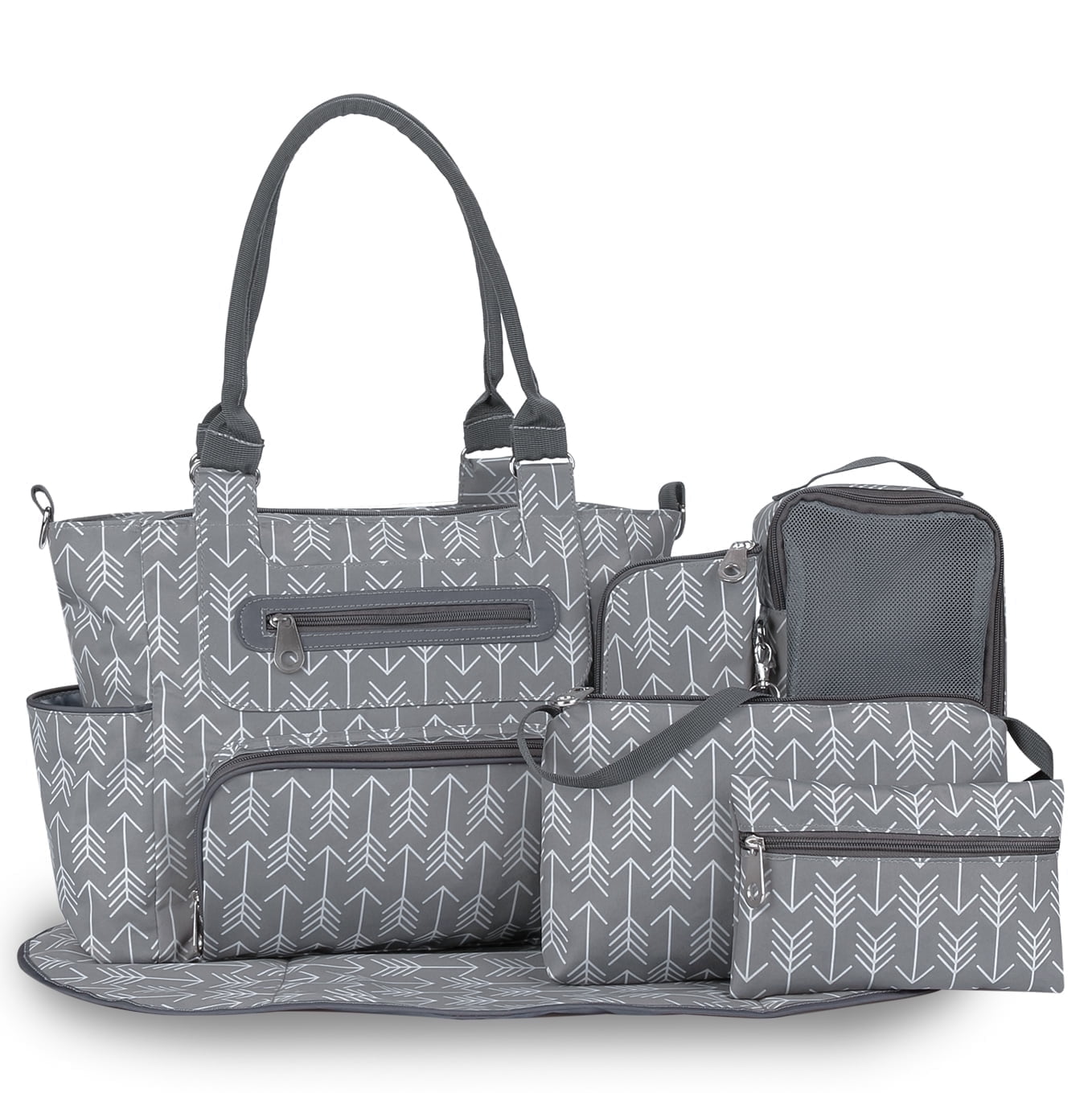 Baby Diaper Bag Backpack Set - Includes Changing Pad, Pacifier Case & Stroller Straps,Large Travel Tote for Girl or Boy, Complete Newborn Essentials Gift Set