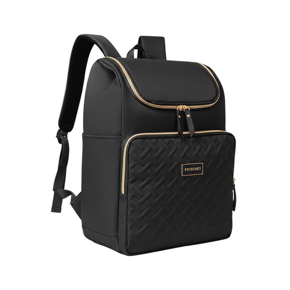 Diaper Backpack, 2 Thermal Pockets + Side Holders, 20L Simple Open Design,0.9lb Baby Bag for Travel & Daily Use(Black)