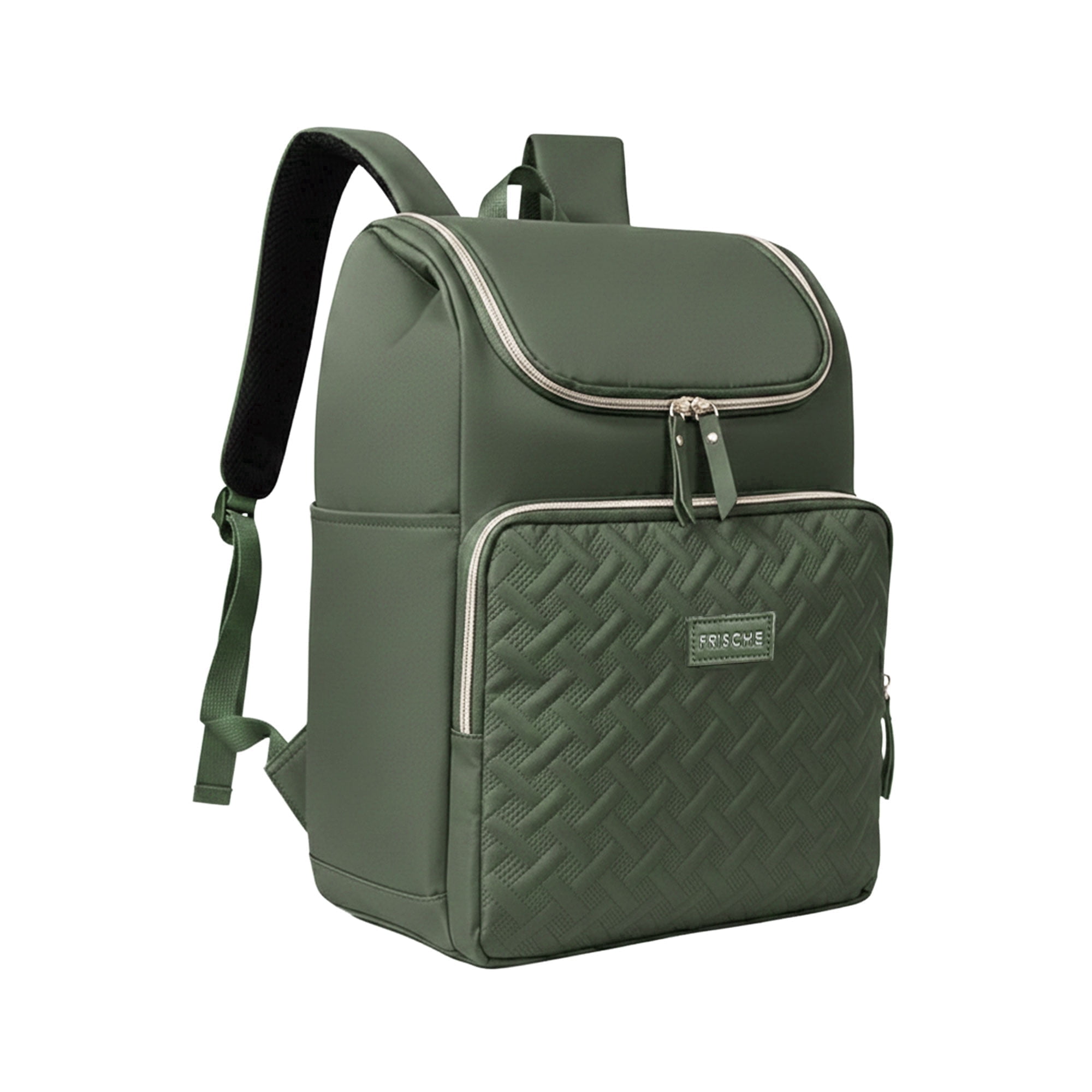DEFAHN Diaper Backpack, 2 Thermal Pockets + Side Holders, 20L Simple Open Design,0.9lb Baby Bag for Travel & Daily Use(Green)