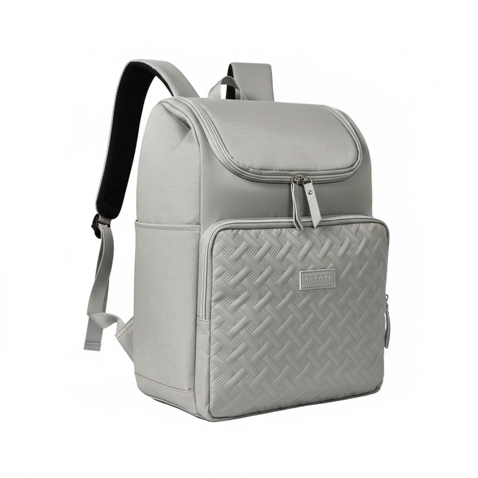 DEFAHN Diaper Backpack, 2 Thermal Pockets + Side Holders, 20L Simple Open Design,0.9lb Baby Bag for Travel & Daily Use（Gray)