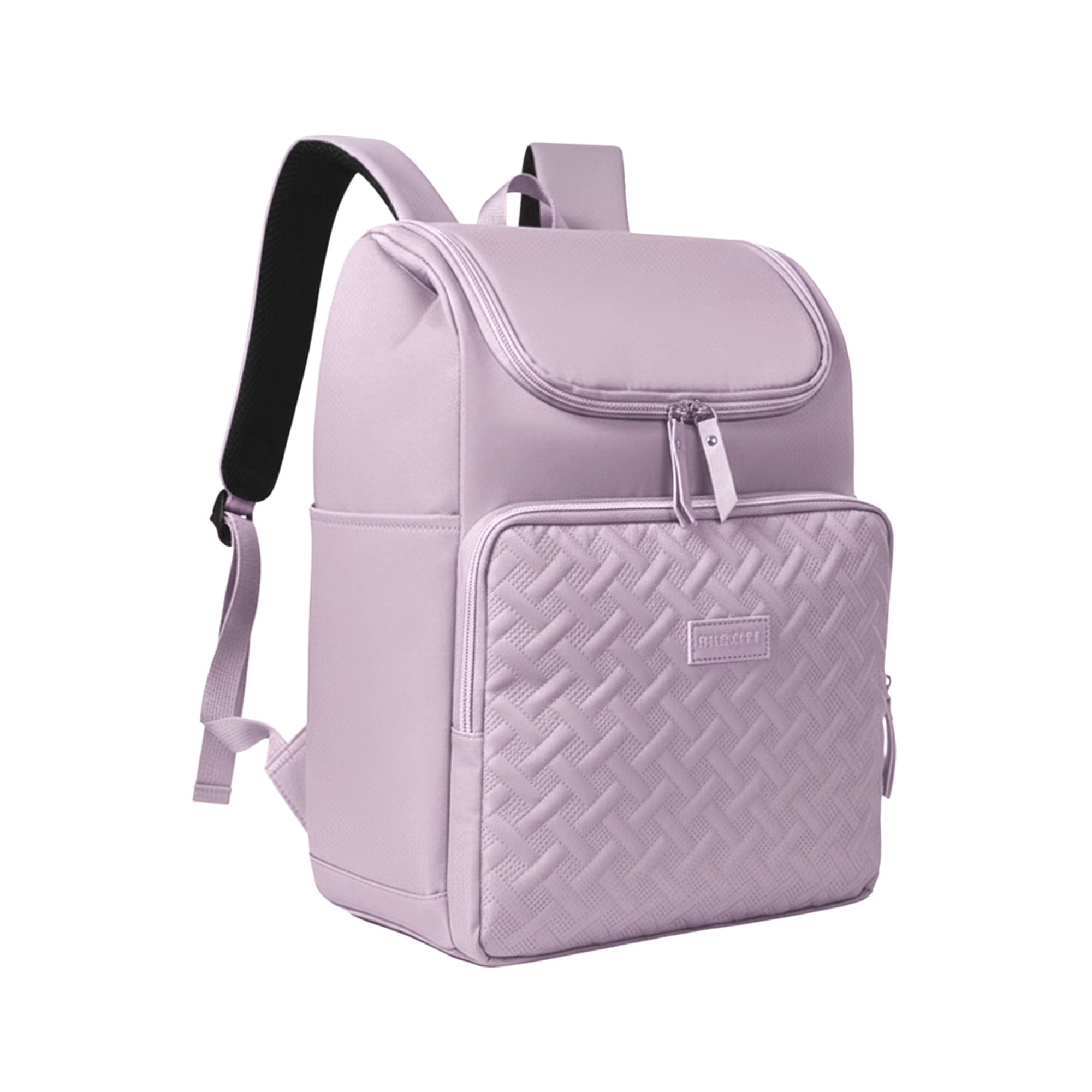 DEFAHN Diaper Backpack, 2 Thermal Pockets + Side Holders, 20L Simple Open Design,0.9lb Baby Bag for Travel & Daily Use（Purple)