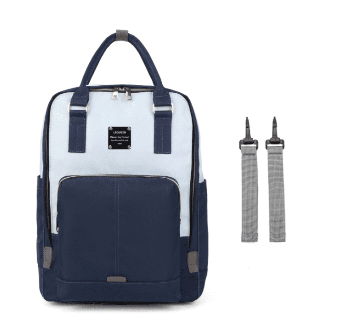 Baby Diaper Bag Backpack Tote Backpack Stroller Hanging Bag Travel Nappy Bag Multi-Function for Outdoor Working Mommy Bag Easy(Blue)